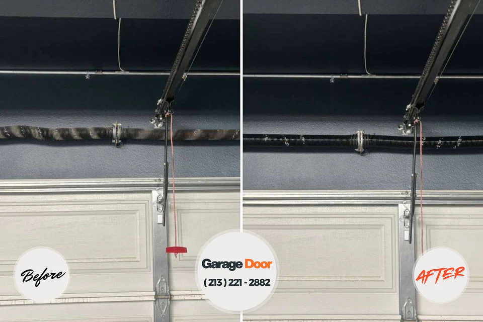 Before and after: garage door repair Fort Madison, IA